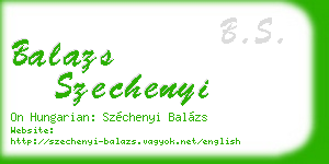 balazs szechenyi business card