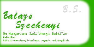 balazs szechenyi business card